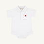 Texas Prim & Proper Polo & Onesie - Worth Avenue White