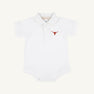 Texas Prim & Proper Polo & Onesie - Worth Avenue White