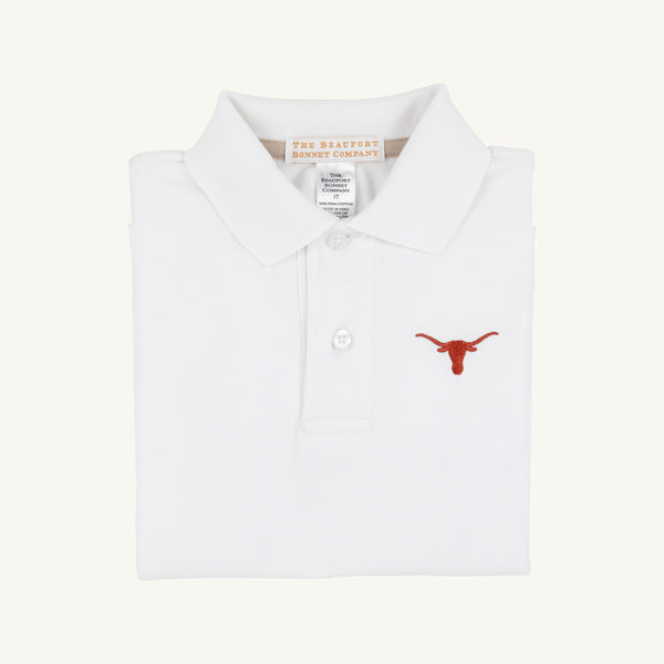 Texas Prim & Proper Polo & Onesie - Worth Avenue White