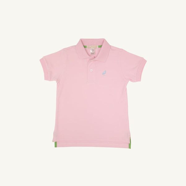 Prim & Proper Polo - Palm Beach Pink with Buckhead Blue Stork