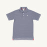 Prim & Proper Polo & Onesie - Nantucket Navy Stripe with Multicolor Stork