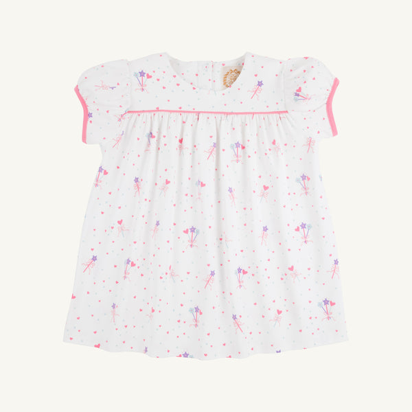 Puff Sleeve Dowell Day Top - Fairy Dust Sprinkles with Romany Rose