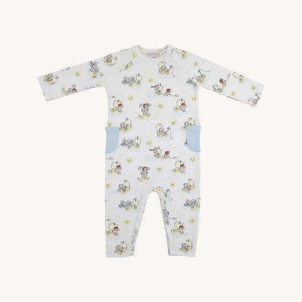 Rayburn Romper - S.S. Beaufort with Buckhead Blue