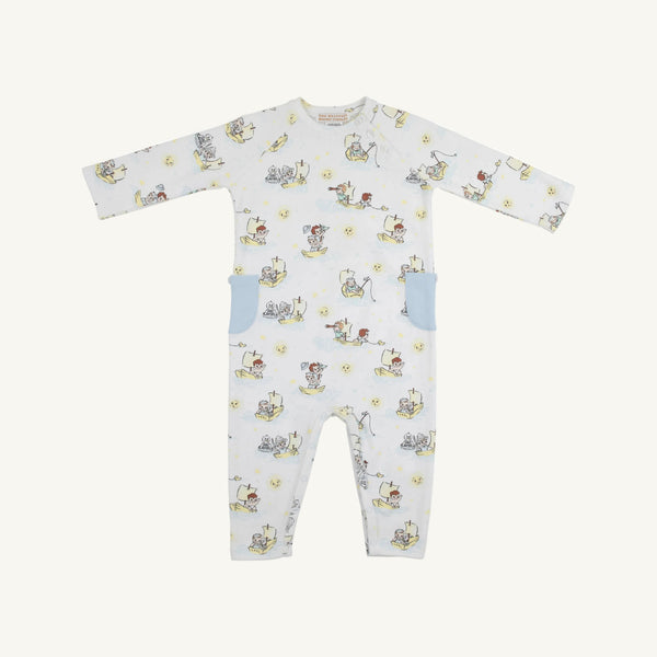 Rayburn Romper - S.S. Beaufort with Buckhead Blue