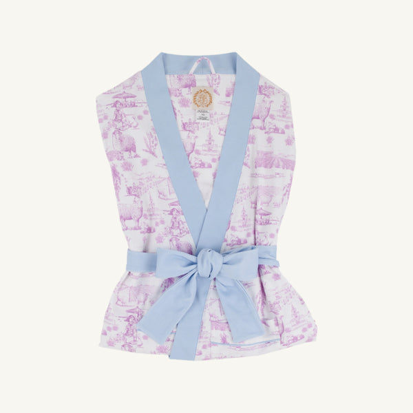 Ready or Not Robe (Women) - Lavender and Lambs with Beale Street Blue