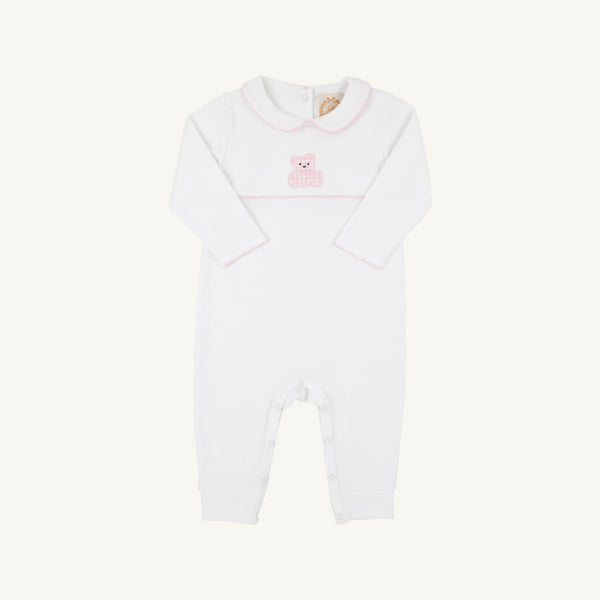 Robbins Romper - Worth Avenue White with Palm Beach Pink & Bear