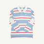 Rollins Rugby Shirt - Barrington Blue, Richmond Red, & Palmetto Pearl Stripe with Multicolor Stork