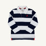 Rollin's Rugby Shirt - Nantucket Navy Stripe with Richmond Red Stork