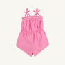 Rosey Romper (Shorts) - Pink Willow Windowpane