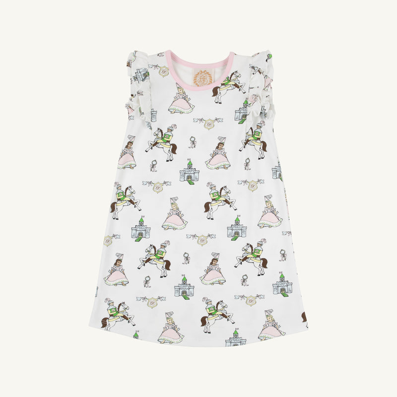 Ruehling Ruffle Dress - Darling Duchess with Palm Beach Pink