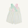 Ruthie Romper - Siesta Key Seersucker with Palm Beach Pink and Sea Island Seafoam
