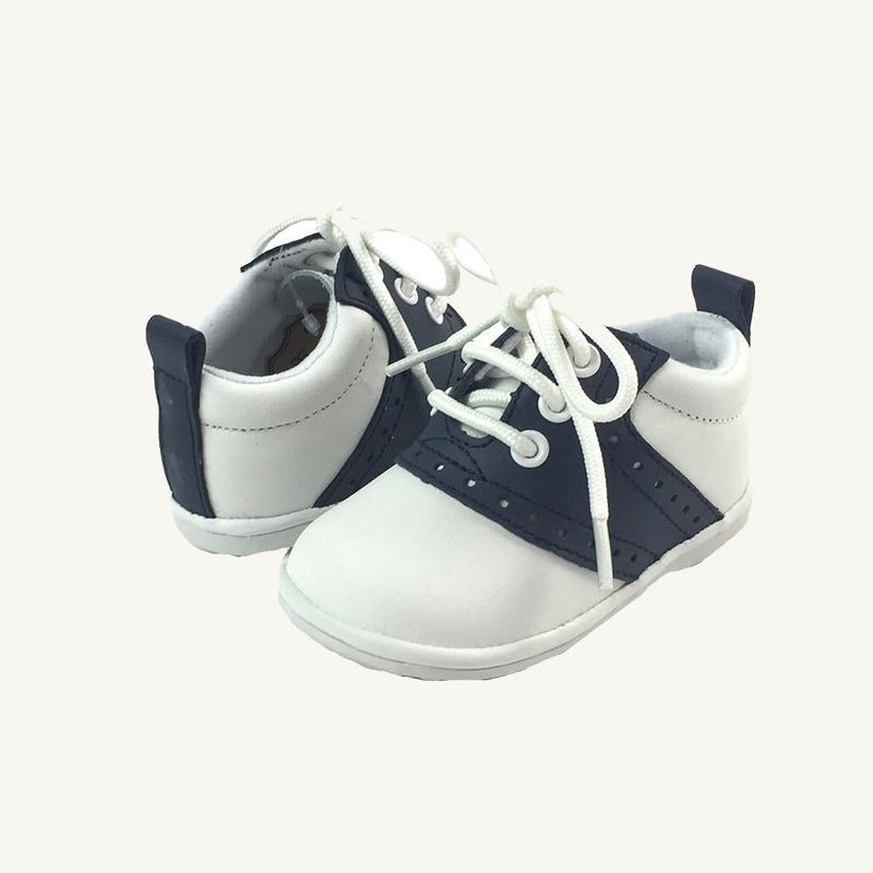 Angel Baby Austin Shoes - White with Navy