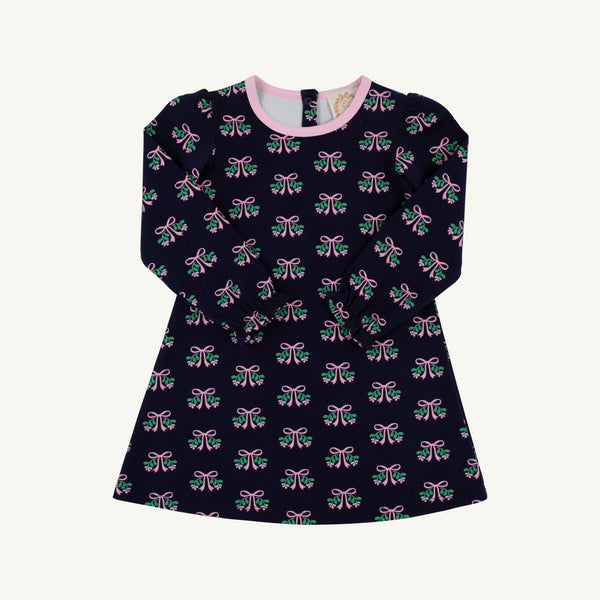 Sadie Sweatshirt Dress - Beloved Bows with Pier Party Pink