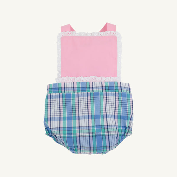 Sally Sunsuit - Lauderdale Pier Plaid with Pier Party Pink & Worth Avenue White
