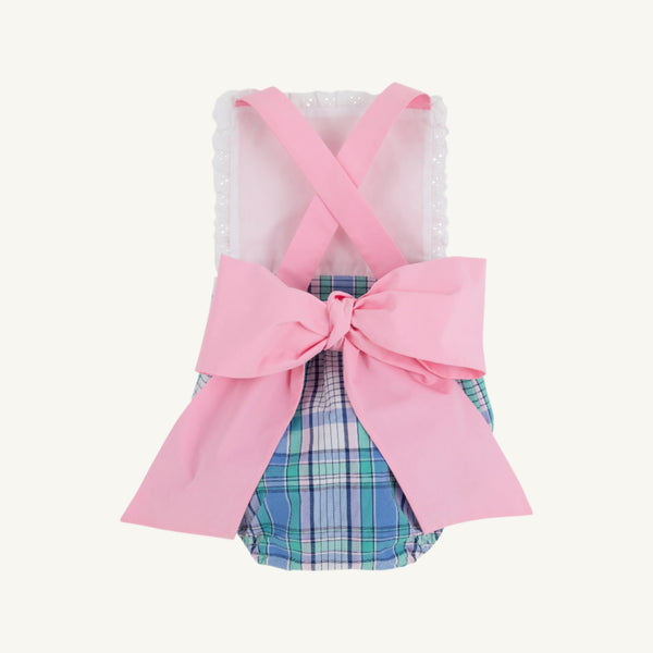 Sally Sunsuit - Lauderdale Pier Plaid with Pier Party Pink & Worth Avenue White