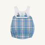 Sandler Sunsuit - Lauderdale Pier Plaid with Worth Avenue White & Sailboat Appliques