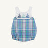 Sandler Sunsuit - Lauderdale Pier Plaid with Worth Avenue White & Sailboat Appliques