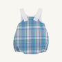 Sandler Sunsuit - Lauderdale Pier Plaid with Worth Avenue White & Sailboat Appliques