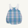 Sandler Sunsuit - Lauderdale Pier Plaid with Worth Avenue White & Sailboat Appliques