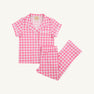 Sarah Powell Sleep Set - Romany Rose Gingham with Worth Avenue White