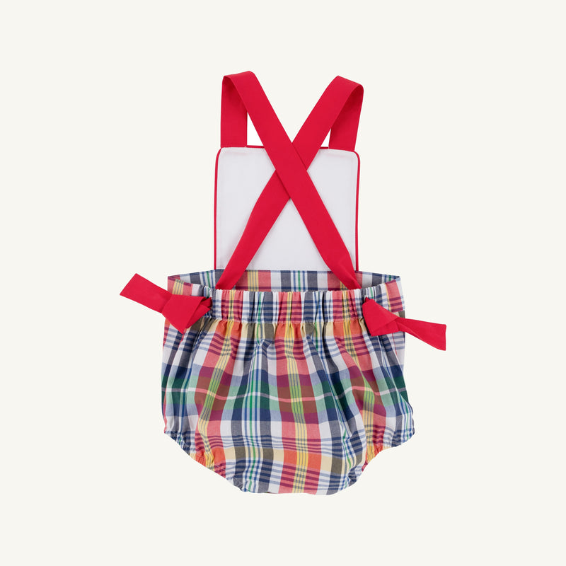 Sayre Sunsuit - Montpelier Plaid with Worth Avenue White and Richmond Red