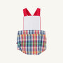 Sayre Sunsuit - Montpelier Plaid with Worth Avenue White and Richmond Red