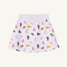 The Beaufort Bonnet Company’s LSU Searcy Skort - Tenacious Tigers with Worth Avenue White features a soft Pima Cotton construction and an elastic waistband. This classic white skort is adorned with a vibrant Tenacious Tigers print showcasing cheerleaders, pom-poms, megaphones, TIGERS flags, and pink bottles.