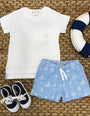 Shaefer Shorts - Bay Side Boats with Worth Avenue White