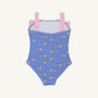 Shannon Bow Bathing Suit - Little Fishes with Pier Party Pink