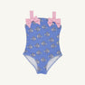Shannon Bow Bathing Suit - Little Fishes with Pier Party Pink