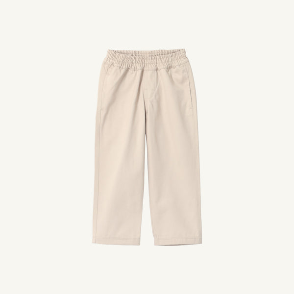 Keeneland Khaki Sheffield Pants in cotton twill with an elastic waistband.