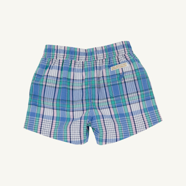 Sheffield Shorts - Lauderdale Pier Plaid with Rockefeller Royal Stork
