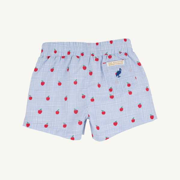 Sheffield Shorts - Apple of My Eye with Wood Boat Blue Stork