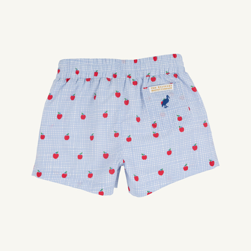 Sheffield Shorts - Apple of My Eye with Wood Boat Blue Stork