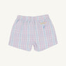 Sheffield Shorts - Beale Street Blue and Hamptons Hot Pink Sewanee Seersucker with Beale Street Blue Stork