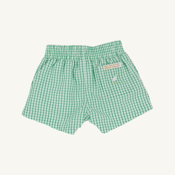 Sheffield Shorts - Kiawah Kelly Green Windowpane with Multicolor Stork