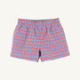 Sheffield Shorts - Lawn Party Plaid with Worth Avenue White Stork