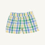 Sheffield Shorts - Polo Field Plaid with Barbados Blue Stork