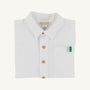 Short Sleeve Dean's List Dress Shirt (Linen) - Worth Avenue White, Buckhead Blue, and Kiawah Kelly Green with Tortoise Shell Buttons
