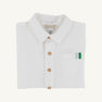 Short Sleeve Dean's List Dress Shirt (Linen) - Worth Avenue White, Buckhead Blue, and Kiawah Kelly Green with Tortoise Shell Buttons