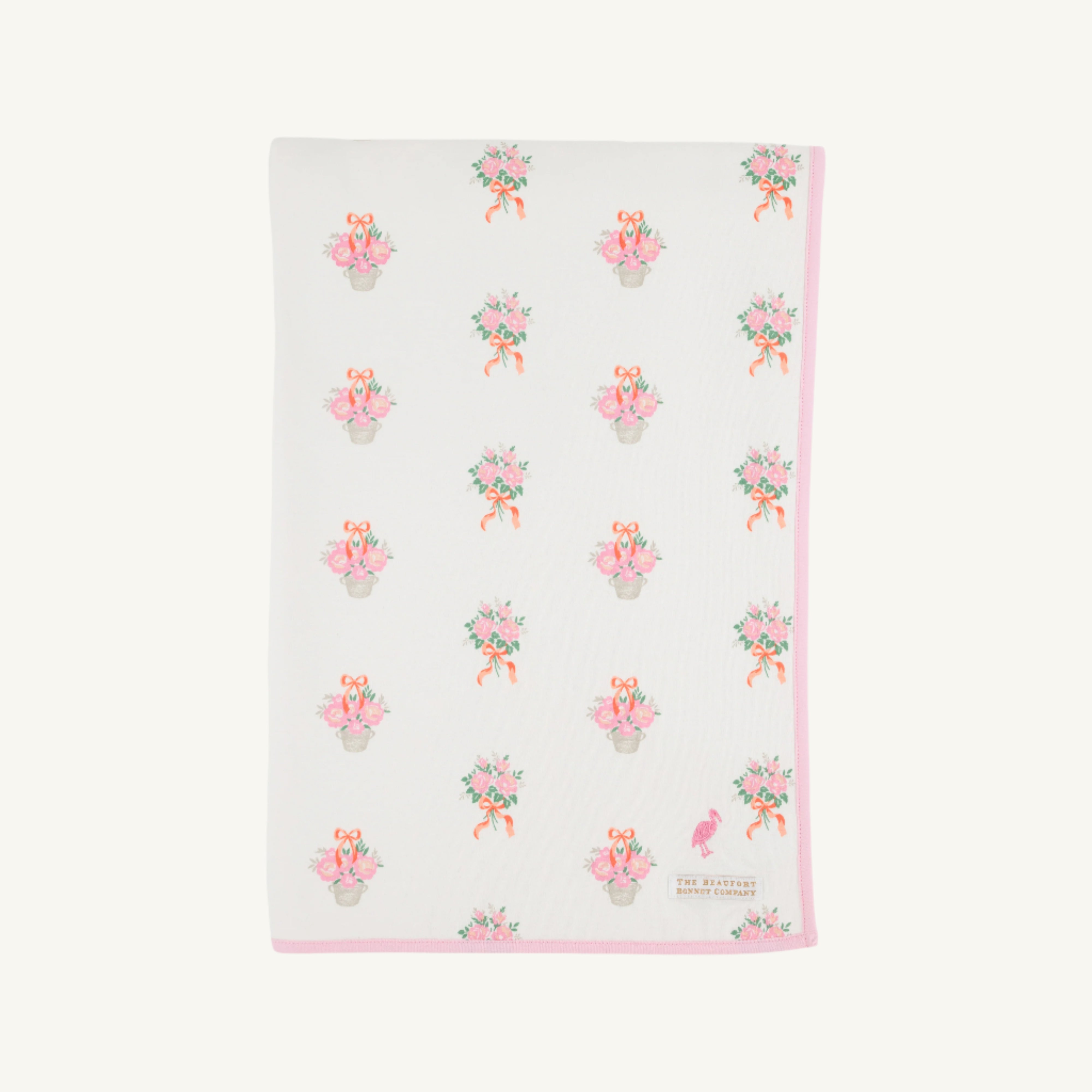 Silent Night Throw - Nonesuch Stems with Sandpearl Pink