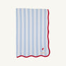 Silent Night Throw - Caicos Cabana Stripe (Beale Street Blue) with Richmond Red