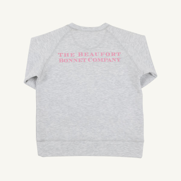 Sir Proper City Hopper Sweatshirt - Grantley Gray with Hamptons Hot Pink Naples
