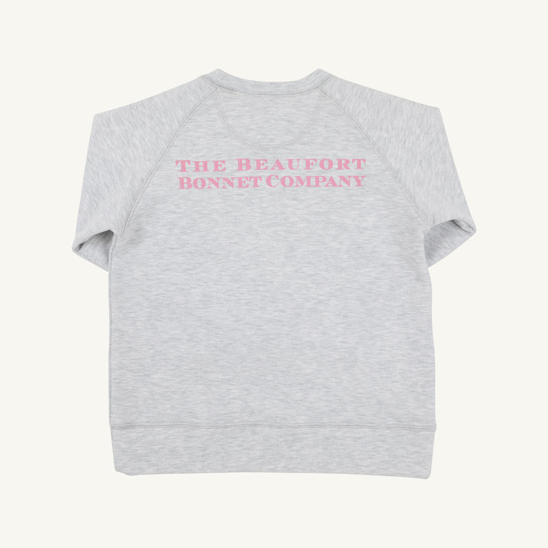 Sir Proper City Hopper Sweatshirt - Grantley Gray with Hamptons Hot Pink Naples