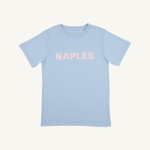 Sir Proper City Hopper T-Shirt - Beale Street Blue with Palm Beach Pink Naples