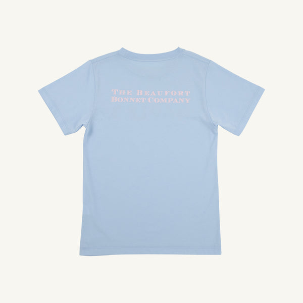 Sir Proper City Hopper T-Shirt - Beale Street Blue with Palm Beach Pink Naples