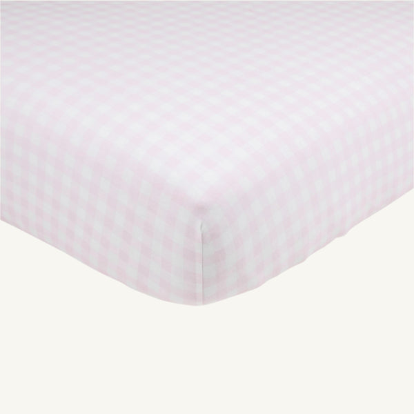 Sleep Tight Crib Sheet - Palm Beach Pink Gingham