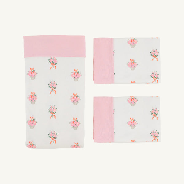 Sleep Tight Sheet Set - Nonesuch Stems with Sandpearl Pink