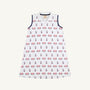 Sleeveless Maude's Polo Dress - Little Sport with Worth Avenue White and Nantucket Navy