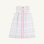 Sleeveless Tabitha's Teacher's Pet Dress - Water Street Windowpane with Worth Avenue White & Winter Park Pink